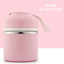 Load image into Gallery viewer, WORTHBUY Cute Japanese Lunch Box For Kids Portable Outdoor Stainless Steel Bento Box Leak-Proof Food Container Kitchen Food Box