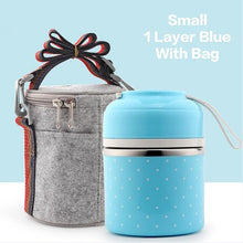 Load image into Gallery viewer, WORTHBUY Cute Japanese Lunch Box For Kids Portable Outdoor Stainless Steel Bento Box Leak-Proof Food Container Kitchen Food Box