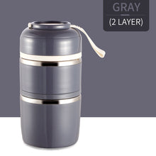 Load image into Gallery viewer, WORTHBUY Cute Japanese Lunch Box For Kids Portable Outdoor Stainless Steel Bento Box Leak-Proof Food Container Kitchen Food Box