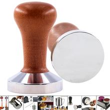 Load image into Gallery viewer, Food Grade 51mm Coffee Tamper Wooden Handle Barista Espresso maker Grinder Handmade High Quality Hot Sale