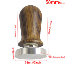 Load image into Gallery viewer, Food Grade 51mm Coffee Tamper Wooden Handle Barista Espresso maker Grinder Handmade High Quality Hot Sale