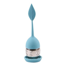 Load image into Gallery viewer, 8 Style Silicone Tea Infuser Reusable Tea Strainer Sweet Leaf with Drop Tray Novelty Tea Ball Herbal Spice Filter Tea Tool
