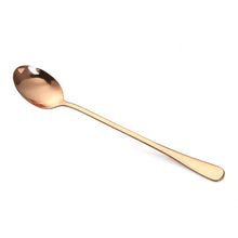 Load image into Gallery viewer, 2020 New Vacuum Plating Stainless Steel Coffee Spoon Long Handle Tea Spoons Kitchen Hot Drinking Flatware Drop Shipping
