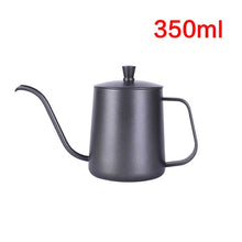 Load image into Gallery viewer, Drip Kettle 350ml 600ml Coffee Tea Pot Teflon Non-Stick Food Grade Stainless Steel Gooseneck Drip Kettle Swan Neck Thin Mouth
