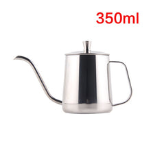 Load image into Gallery viewer, Drip Kettle 350ml 600ml Coffee Tea Pot Teflon Non-Stick Food Grade Stainless Steel Gooseneck Drip Kettle Swan Neck Thin Mouth

