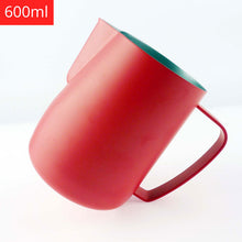 Load image into Gallery viewer, Milk Steaming &amp; Frothing Pitcher, Stainless Steel Non-Stick Milk Jug Pull Flower Cup Perfect For Coffee Cappuccino Latte Art
