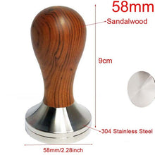 Load image into Gallery viewer, Food Grade 51mm Coffee Tamper Wooden Handle Barista Espresso maker Grinder Handmade High Quality Hot Sale
