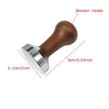 Load image into Gallery viewer, Food Grade 51mm Coffee Tamper Wooden Handle Barista Espresso maker Grinder Handmade High Quality Hot Sale
